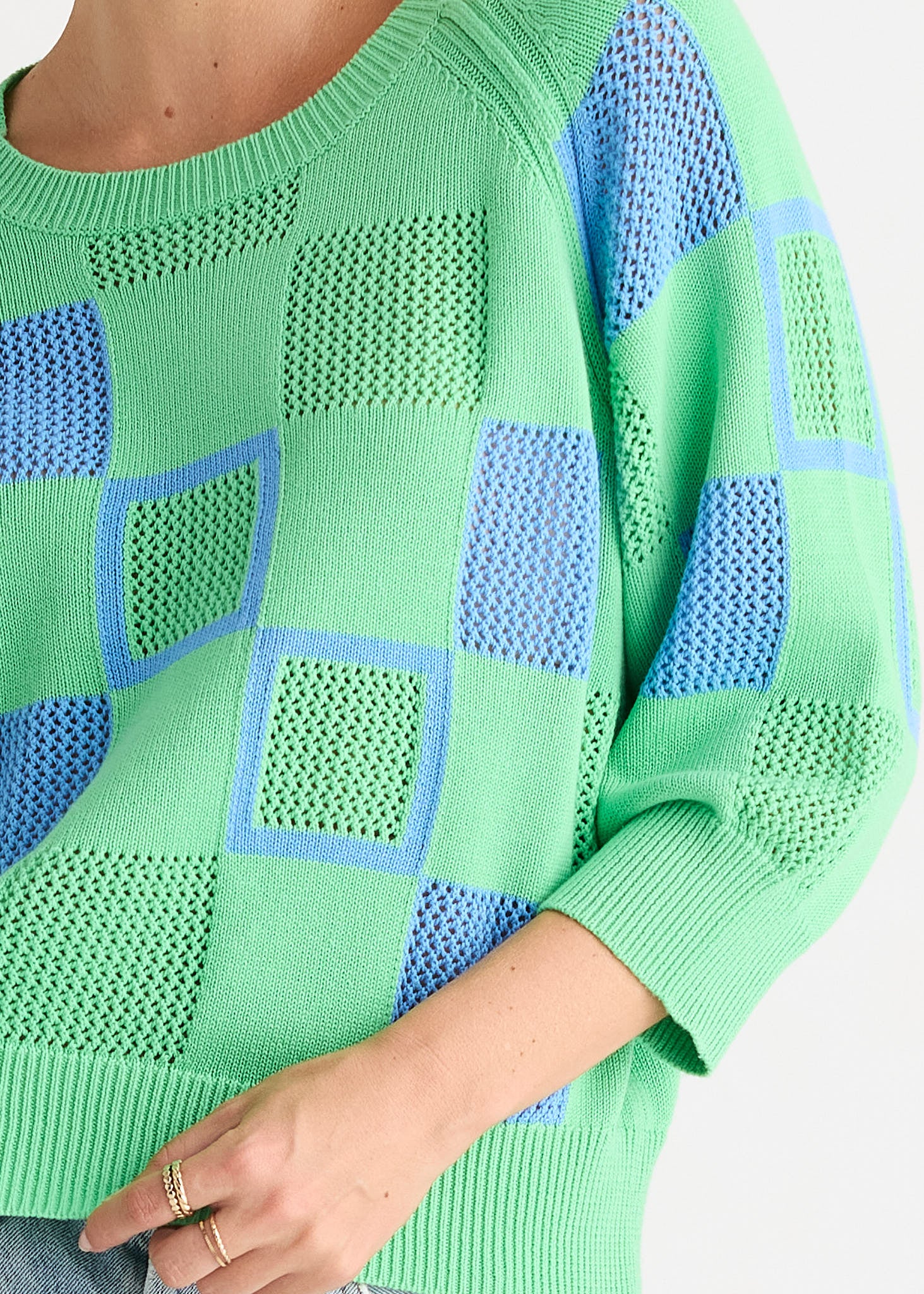 Patch Pointelle Top