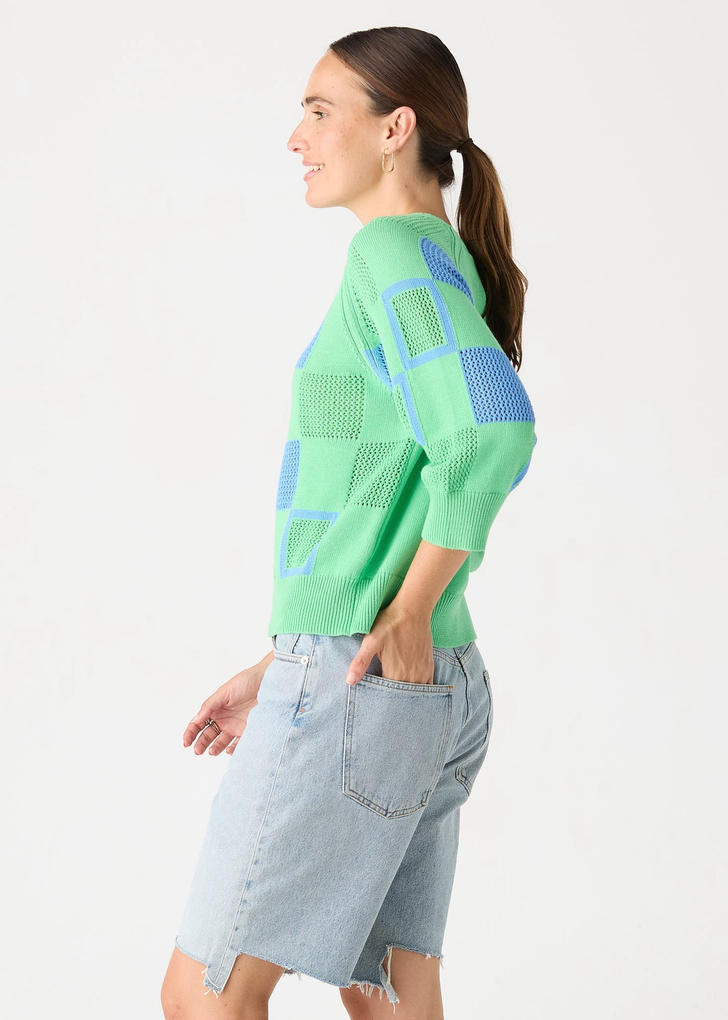 Patch Pointelle Top