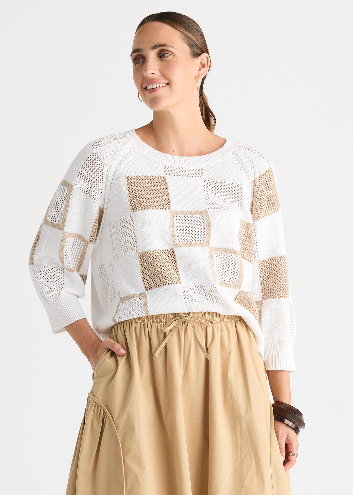 Patch Pointelle Top