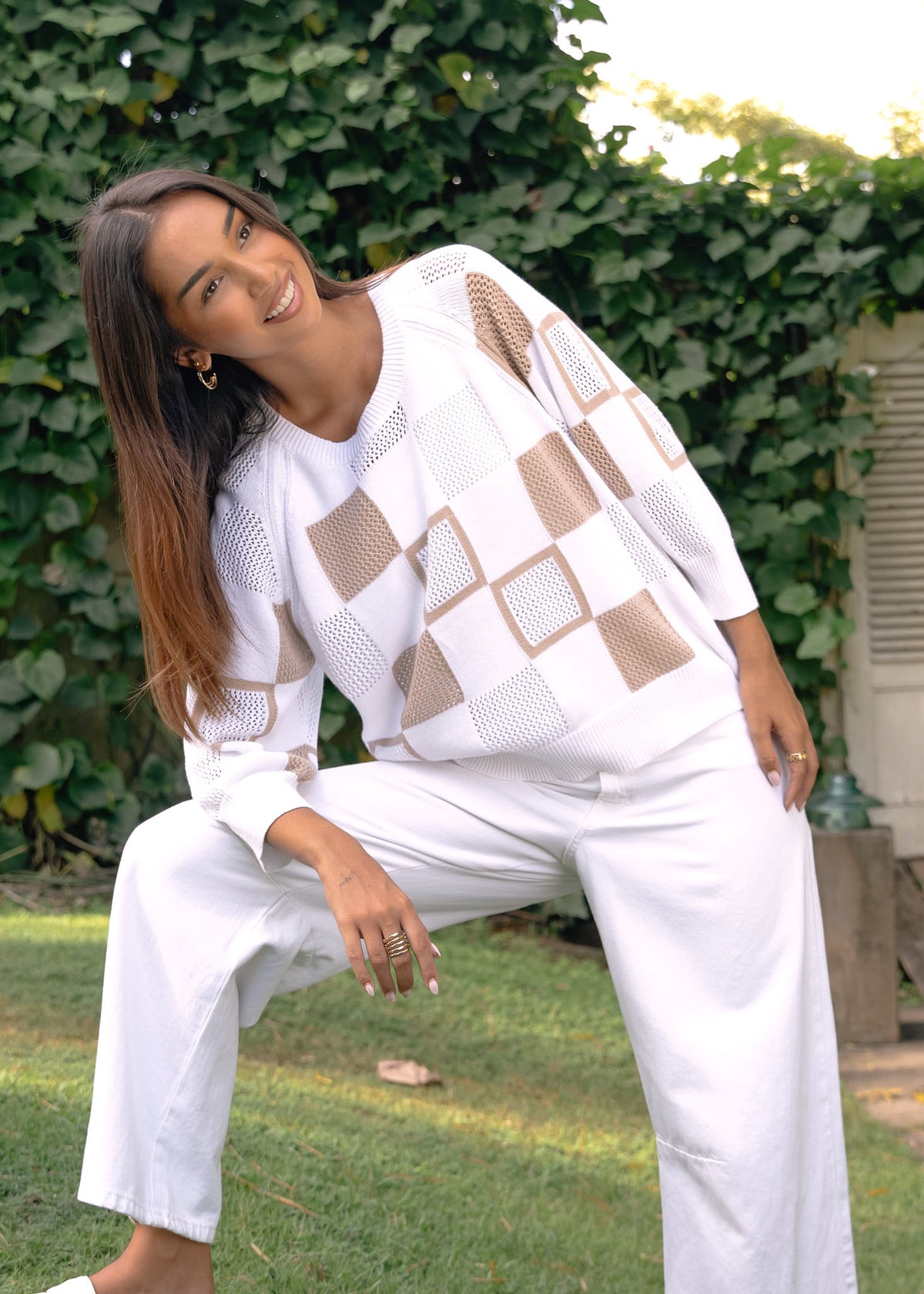 Patch Pointelle Top