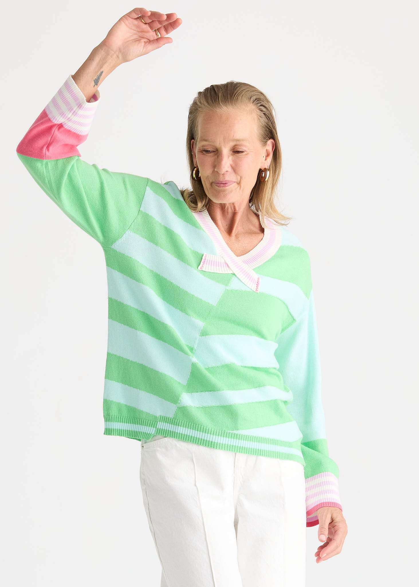 Crazy Stripe Vee