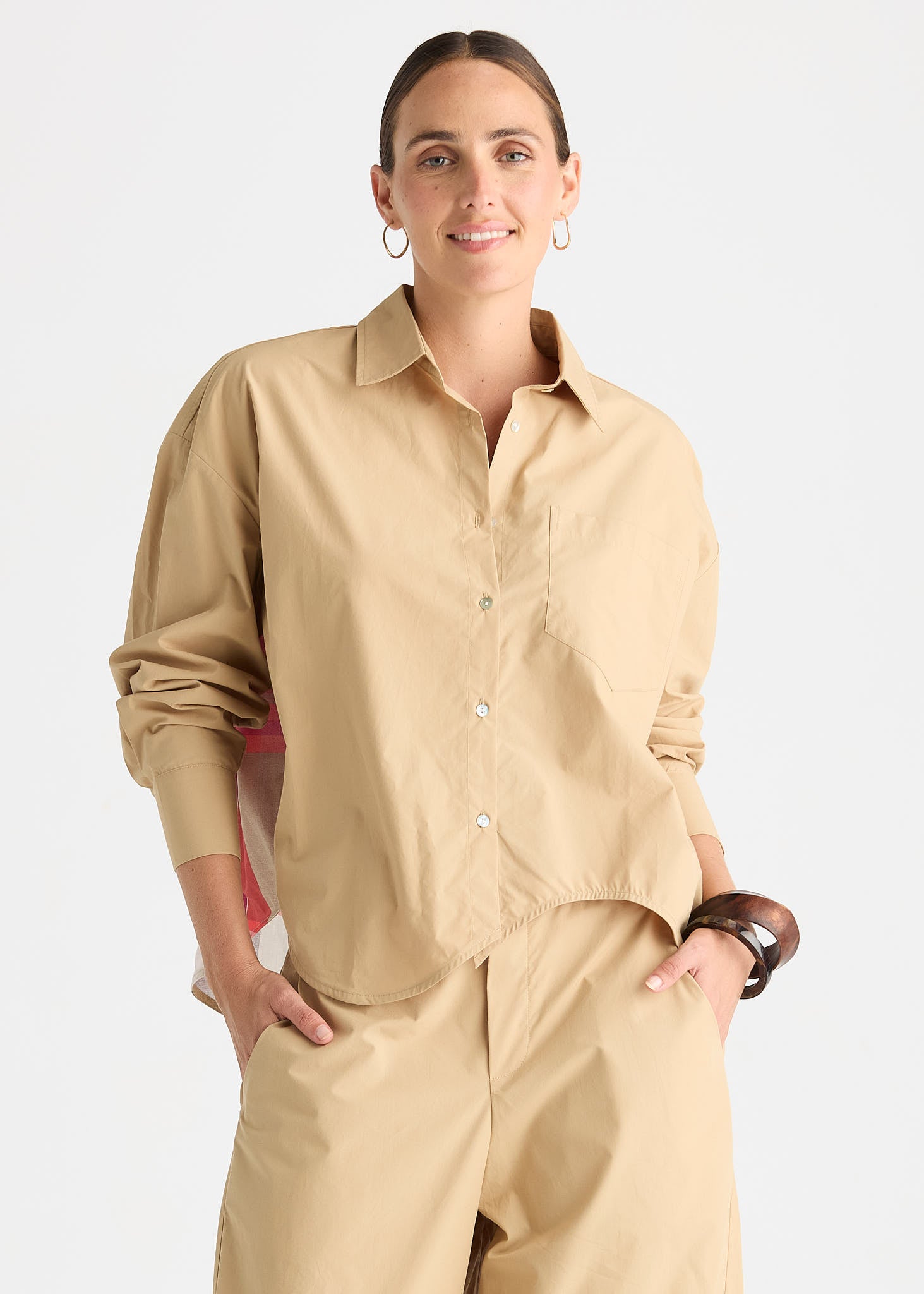 Checked Back Shirt
