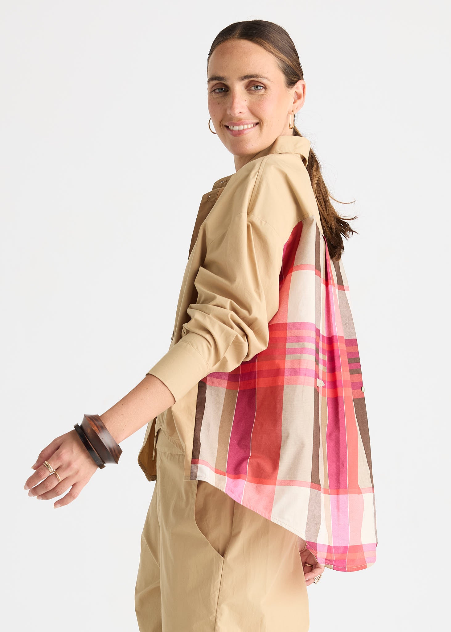 Checked Back Shirt