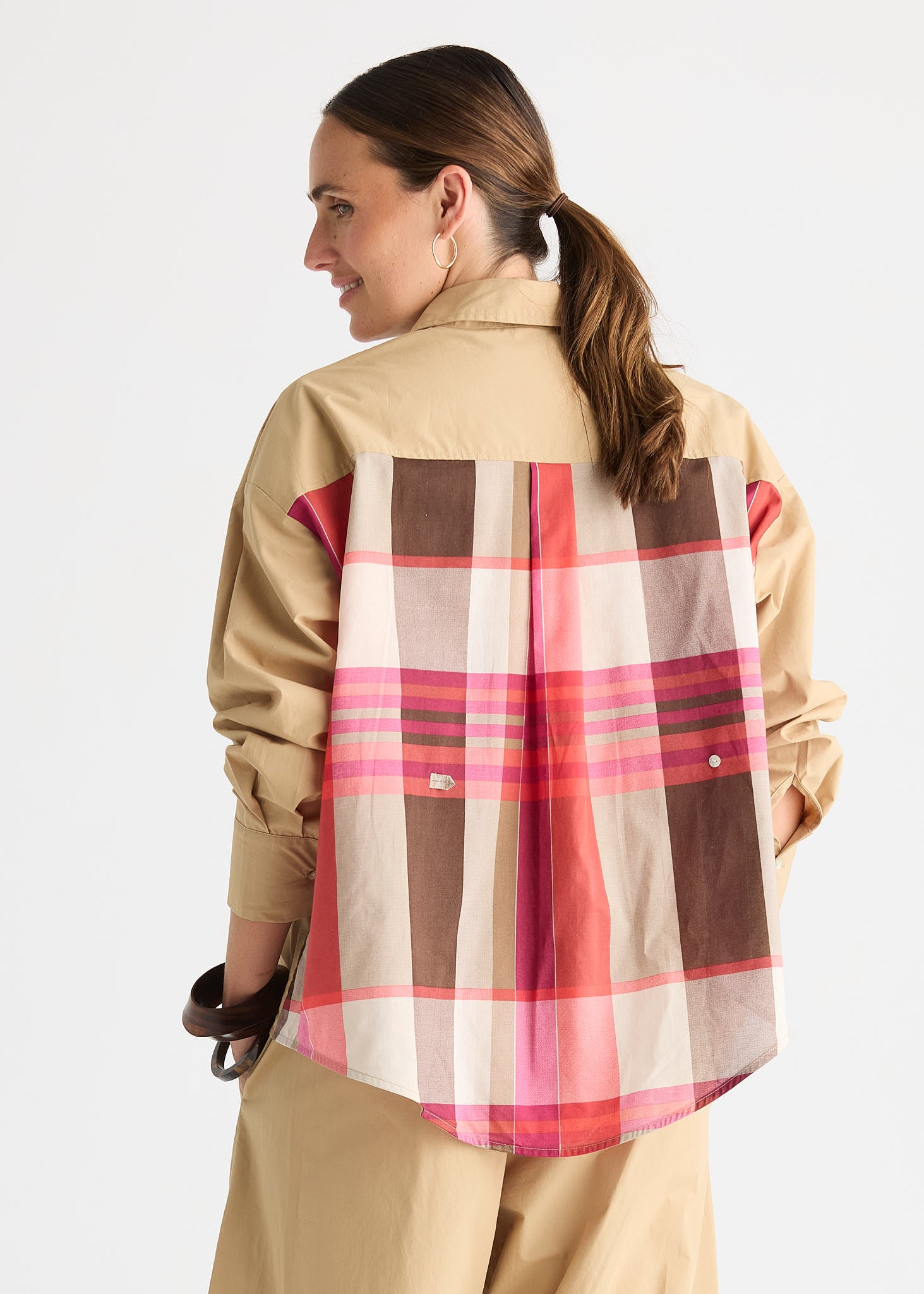 Checked Back Shirt