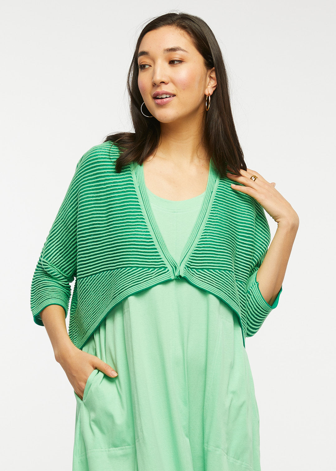 Variegated Striped Shrug