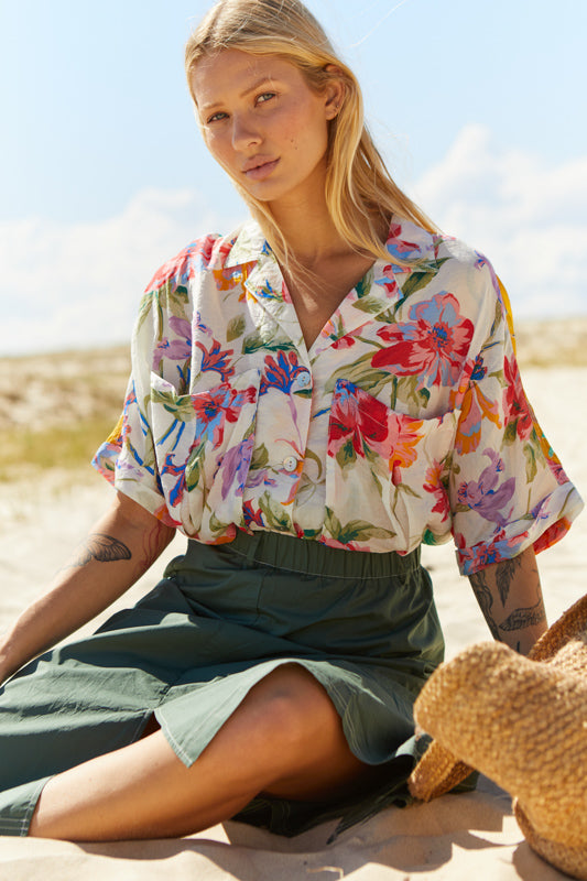 Polished Cotton Skirt